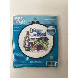 Dimensions Learn a Craft Counted Cross Stitch Kit Life is Good Vineyard 72-73545